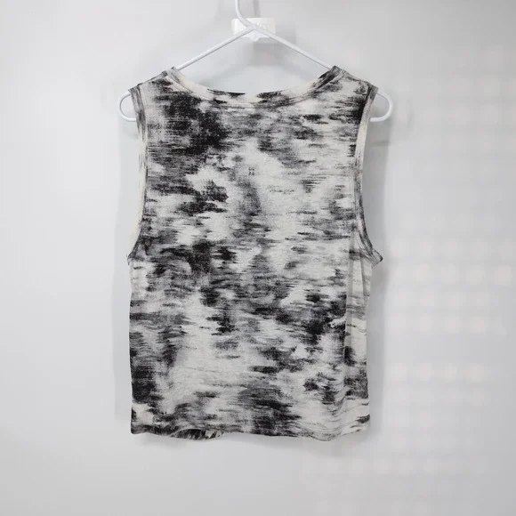 Athleta Breezy Twist Tank Gray Tie Dye Sleeveless Knit Crop Top Women 1X - Picture 6 of 6